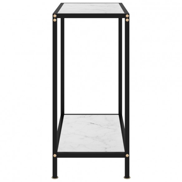 Table console Blanc 60x35x75 cm Verre trempé