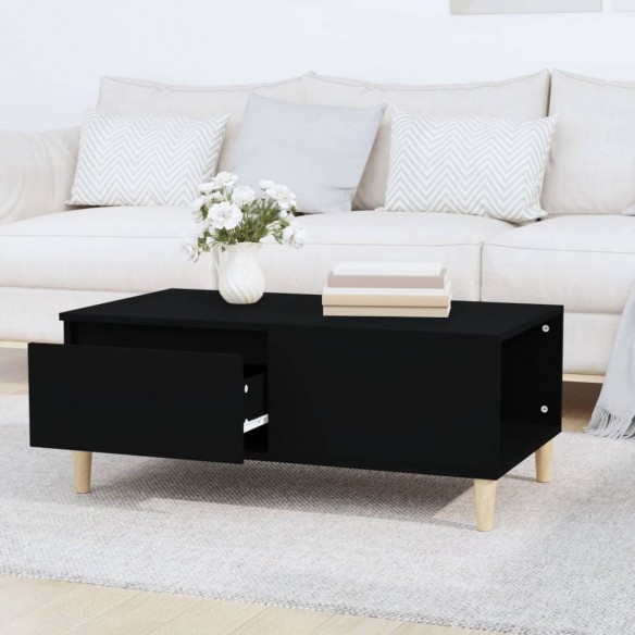 Table basse Noir 90x50x36,5 cm Bois d'ingénierie