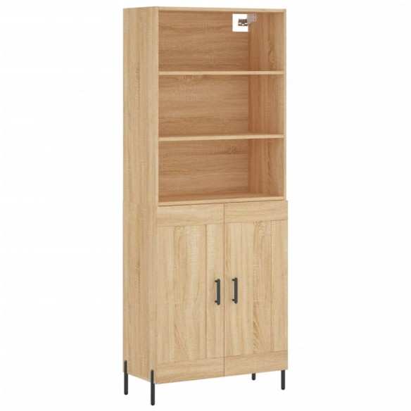 Buffet haut Chêne sonoma 69,5x34x180 cm Bois d'ingénierie