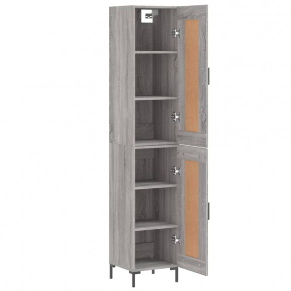 Buffet haut Sonoma gris 34,5x34x180 cm Bois d'ingénierie