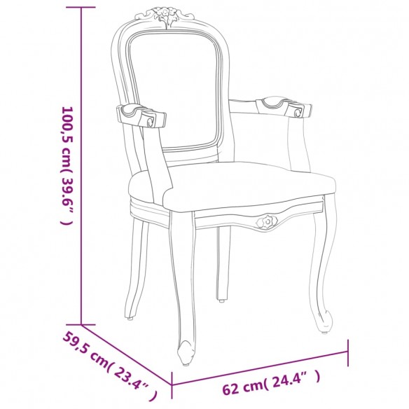 Chaise à manger beige 62x59,5x100,5 cm lin