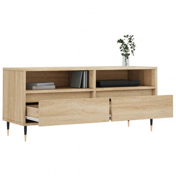 Meuble TV chêne sonoma 100x34,5x44,5 cm bois d'ingénierie