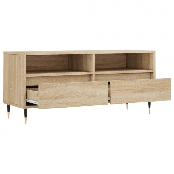 Meuble TV chêne sonoma 100x34,5x44,5 cm bois d'ingénierie