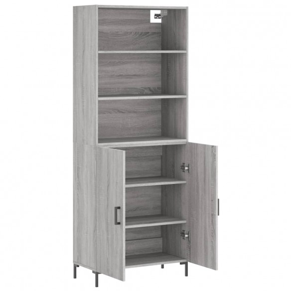 Buffet haut Sonoma gris 69,5x34x180 cm Bois d'ingénierie