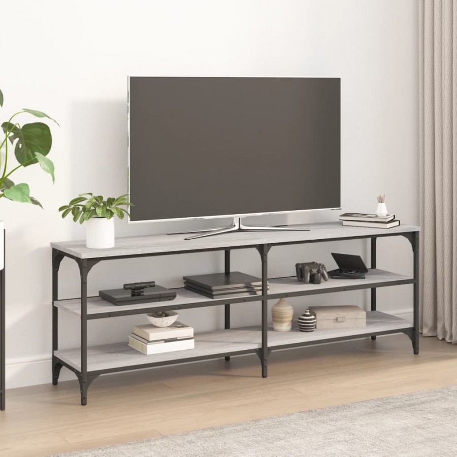 Meuble TV sonoma gris 140x30x50 cm bois d'ingénierie