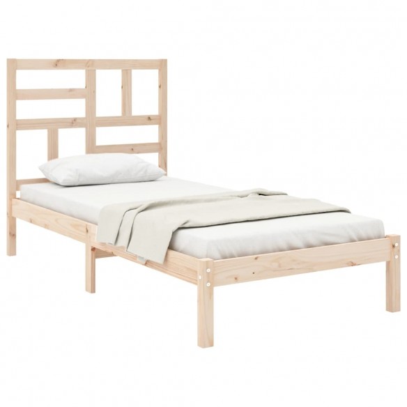 Cadre de lit bois massif 75x190 cm petit simple