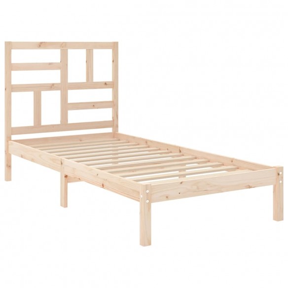 Cadre de lit bois massif 75x190 cm petit simple