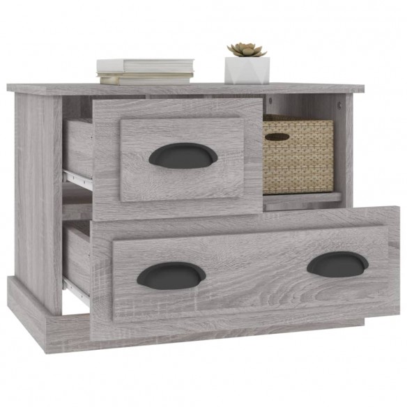 Table de chevet sonoma gris 60x39x45 cm