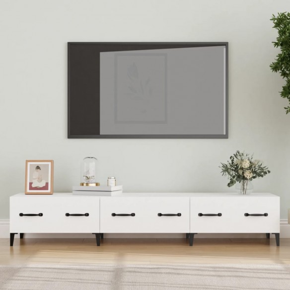 Meuble TV Blanc 150x34,5x30 cm Bois d'ingénierie