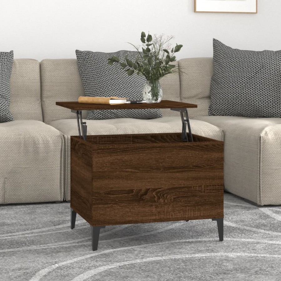 Table basse Chêne marron 60x44,5x45 cm Bois d'ingénierie