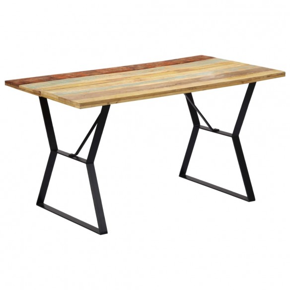 Table de salle à manger 140x80x76cm Bois de récupération massif