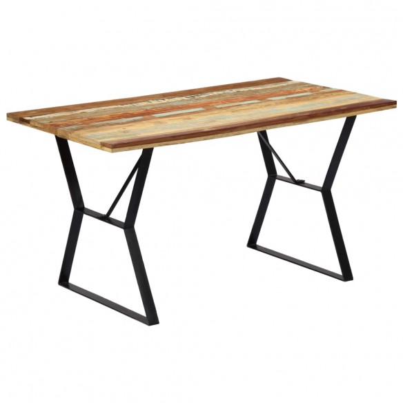 Table de salle à manger 140x80x76cm Bois de récupération massif