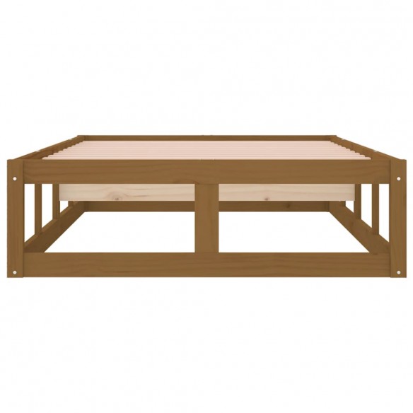 Cadre de lit Marron miel 90x190 cm Simple Bois massif