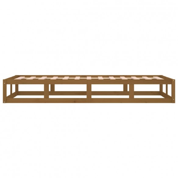 Cadre de lit Marron miel 90x190 cm Simple Bois massif