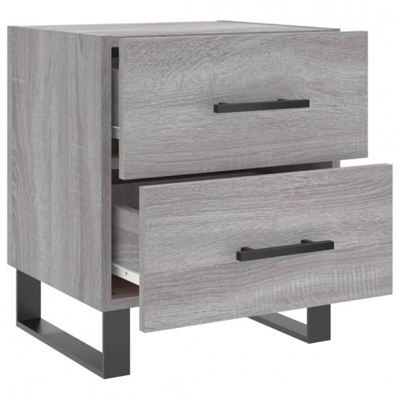 Tables de chevet 2 pcs sonoma gris 40x35x47,5 cm