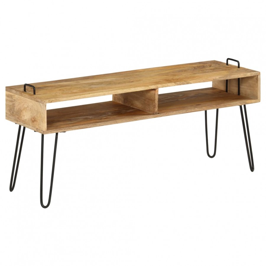 Meuble TV Bois de manguier massif 110 x 35 x 45 cm