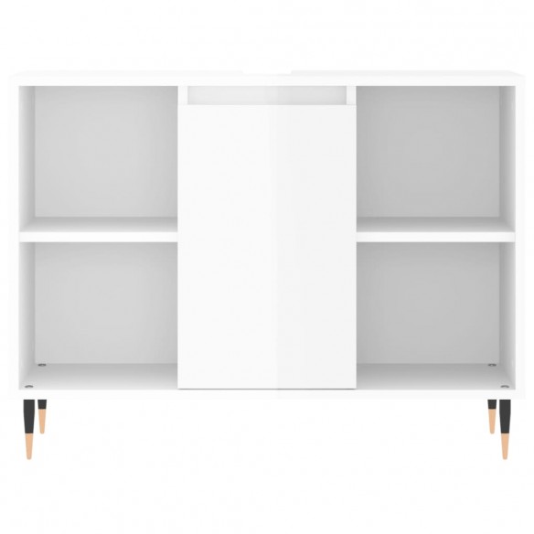 Ensemble de meubles de salle de bain 3 pcs blanc brillant