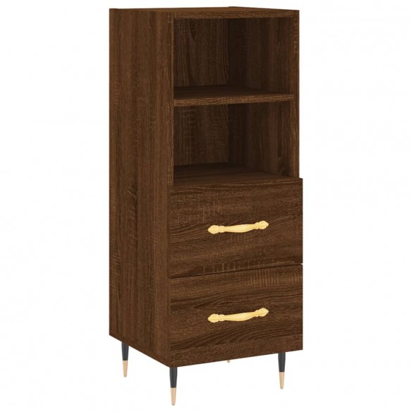 Buffet haut Chêne marron 34,5x34x180 cm Bois d'ingénierie