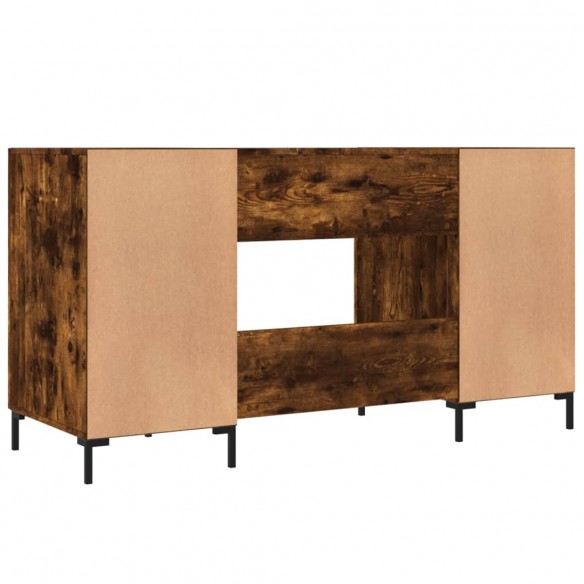 Bureau chêne fumé 140x50x75 cm bois d'ingénierie