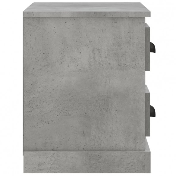 Table de chevet gris béton 60x35,5x45 cm