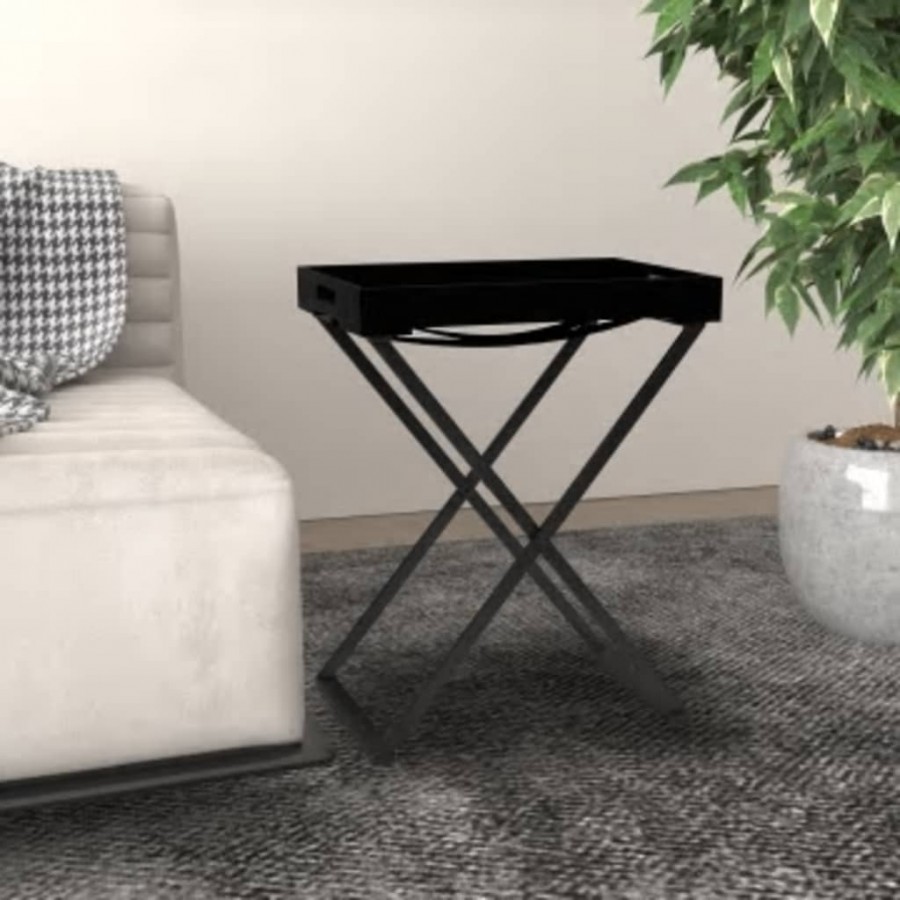 Table pliable Noir 48x34x61 cm MDF