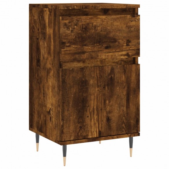 Buffet chêne fumé 40x35x70 cm bois d'ingénierie