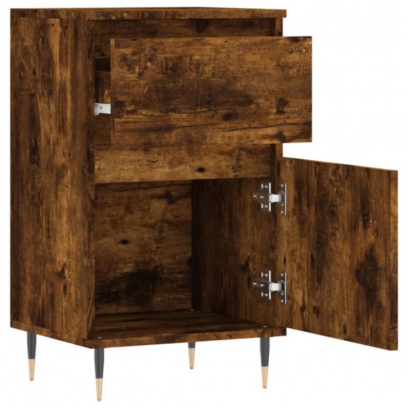 Buffet chêne fumé 40x35x70 cm bois d'ingénierie