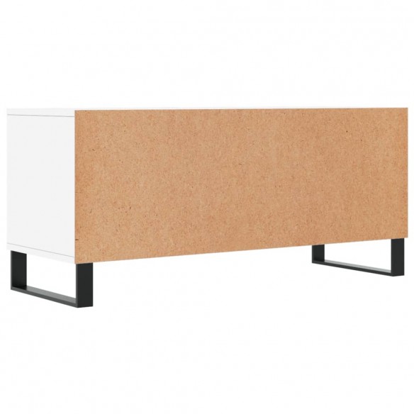 Meuble TV blanc 100x34,5x44,5 cm bois d'ingénierie