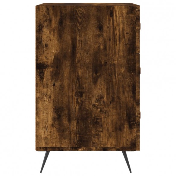 Table de chevet chêne fumé 40x40x66 cm bois d'ingénierie