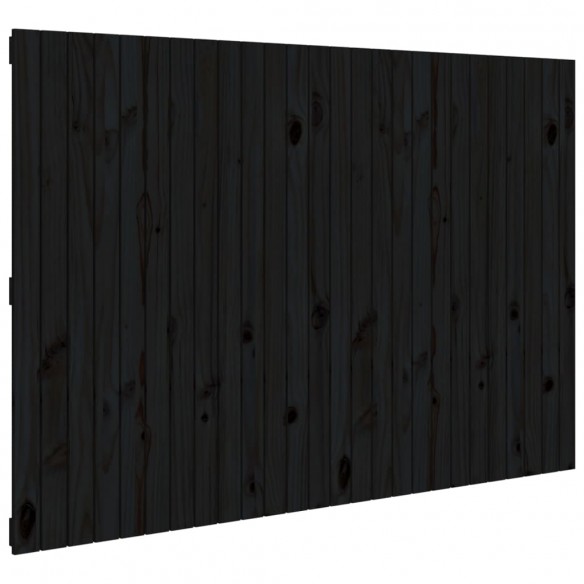 Tête de lit murale Noir 166x3x110 cm Bois massif de pin