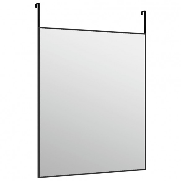 Miroir de porte Noir 50x60 cm Verre et aluminium