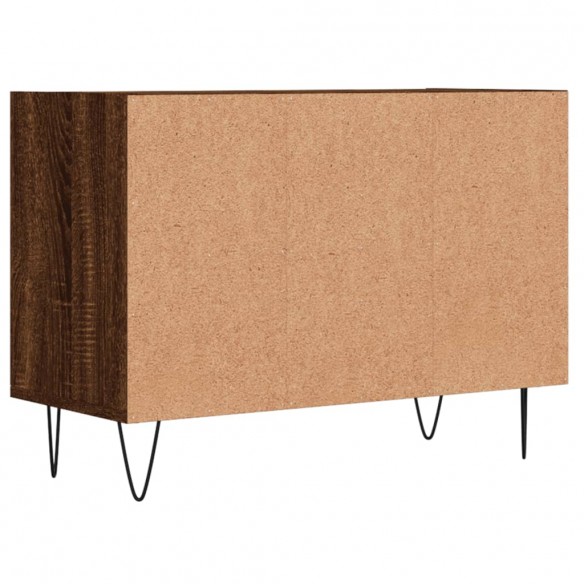 Meuble TV chêne marron 69,5 x 30 x 50 cm bois d'ingénierie