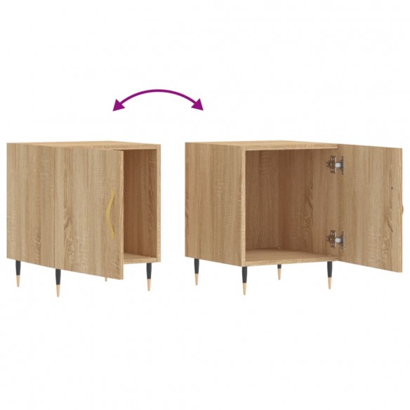 Tables de chevet 2 pcs chêne sonoma 40x40x50 cm bois ingénierie