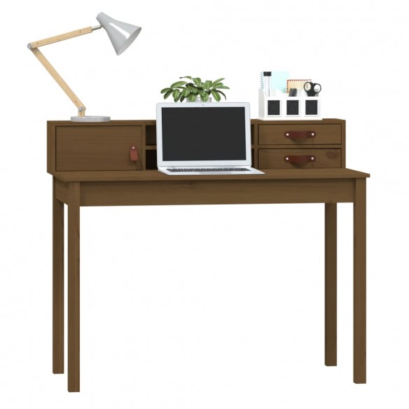 Bureau Marron miel 110x50x93 cm Bois massif de pin