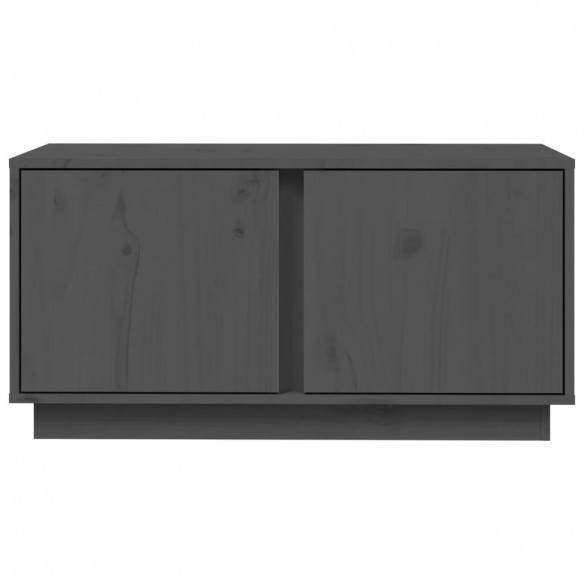 Meuble TV Gris 80x35x40,5 cm Bois de pin massif