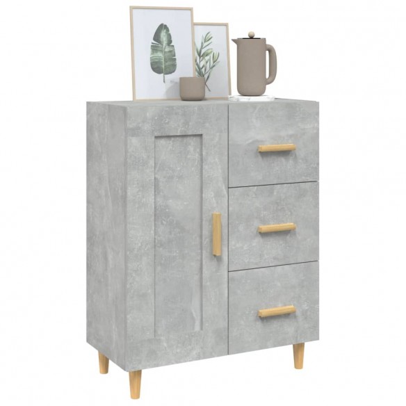 Buffet Gris béton 69,5x34x90 cm Bois d'ingénierie