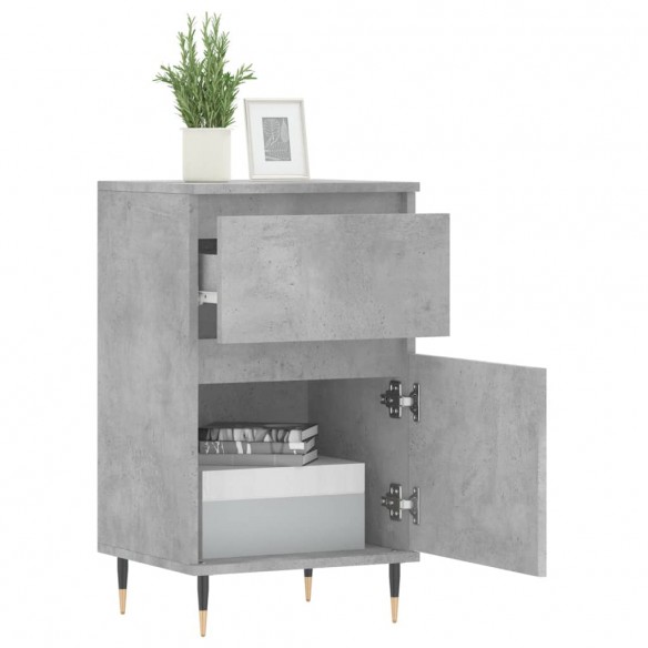 Buffet gris béton 40x35x70 cm bois d'ingénierie