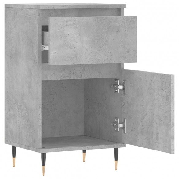 Buffet gris béton 40x35x70 cm bois d'ingénierie