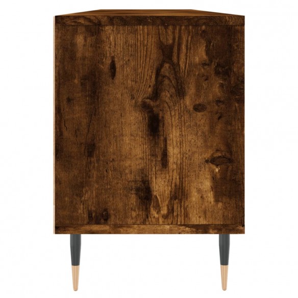 Meuble TV chêne fumé 150x30x44,5 cm bois d'ingénierie