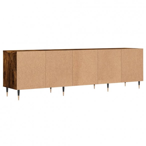 Meuble TV chêne fumé 150x30x44,5 cm bois d'ingénierie