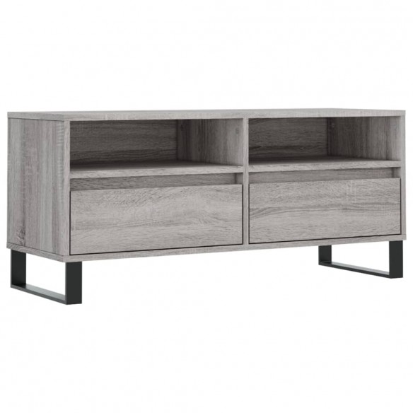 Meuble TV sonoma gris 100x34,5x44,5 cm bois d'ingénierie