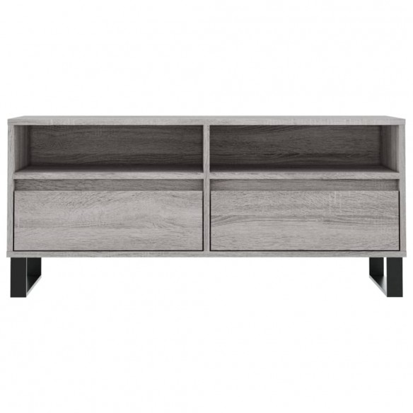 Meuble TV sonoma gris 100x34,5x44,5 cm bois d'ingénierie