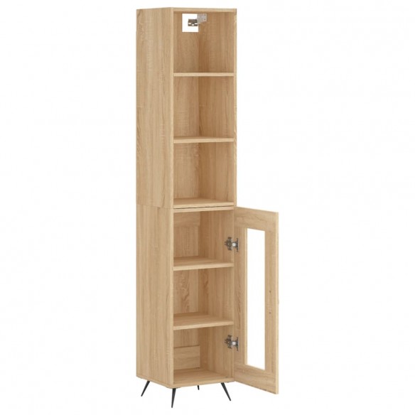 Buffet haut Chêne sonoma 34,5x34x180 cm Bois d'ingénierie