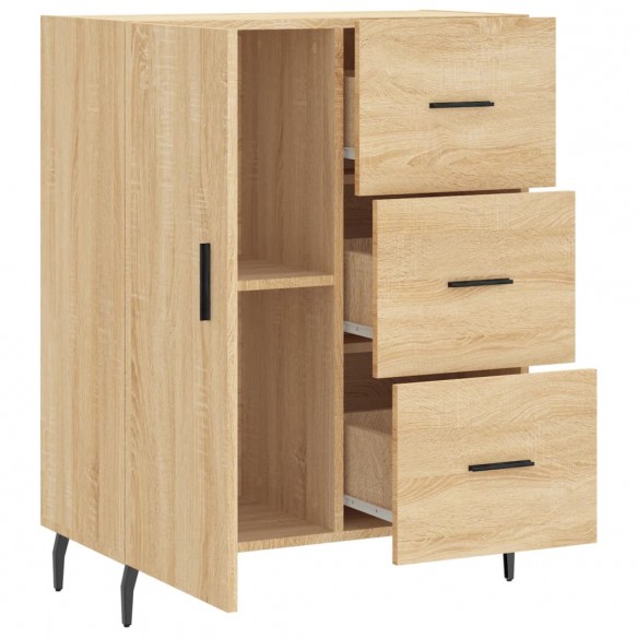 Buffet chêne sonoma 69,5x34x90 cm bois d'ingénierie