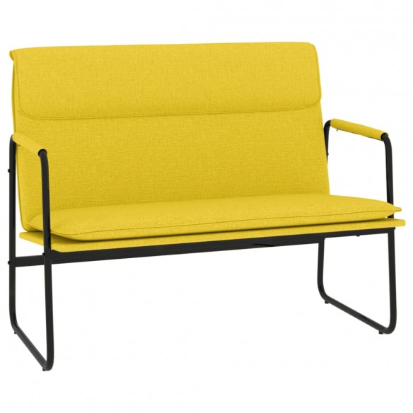 Banc Jaune clair 100x64x80 cm Tissu