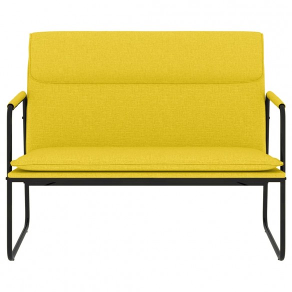 Banc Jaune clair 100x64x80 cm Tissu