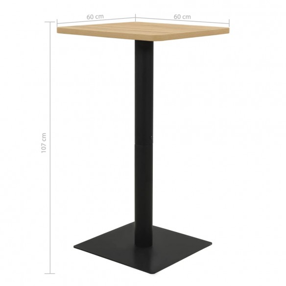 Table de bistro Couleur chêne 60x60x107 cm