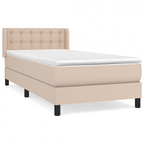 Cadre de lit avec matelas Cappuccino 80x200 cm