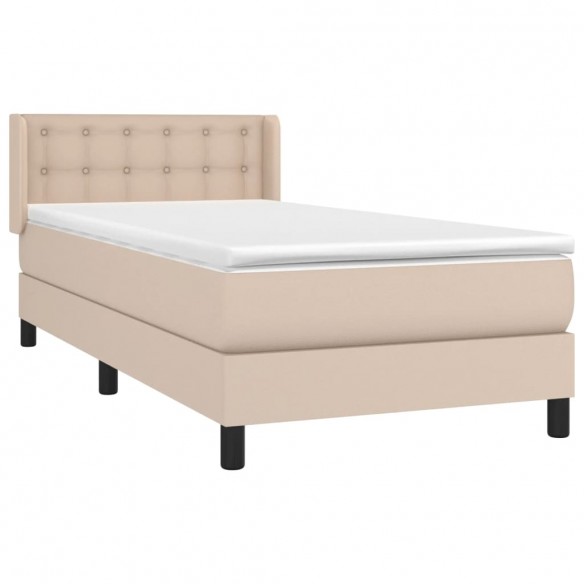 Cadre de lit avec matelas Cappuccino 80x200 cm