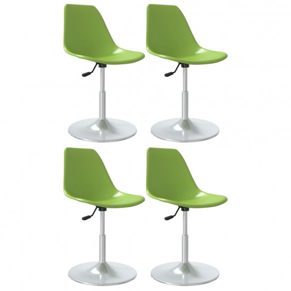 Chaises à manger pivotantes lot de 4 vert PP